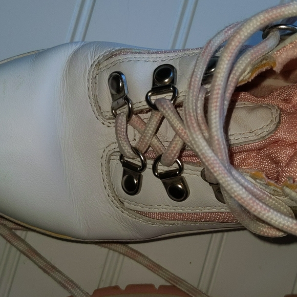 Timberland Girls Size US 2.5 White Pink Boots - Picture 10 of 12